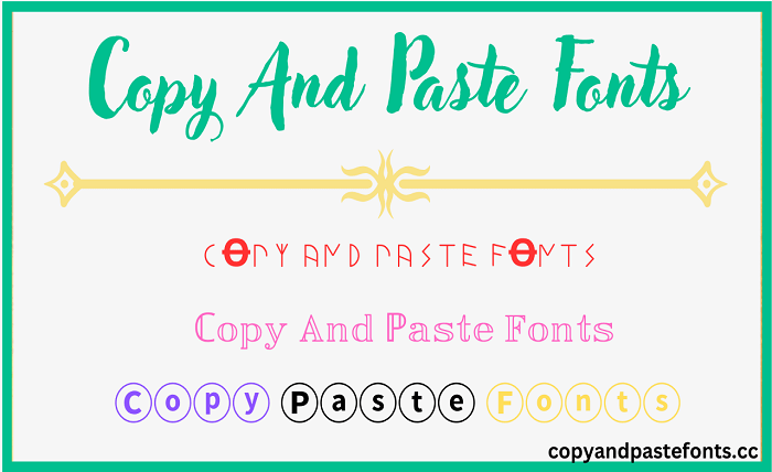 font copy and paste