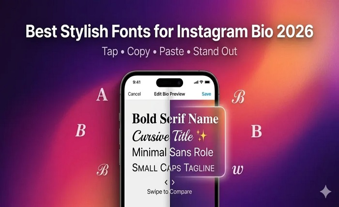 stylish font pro instagram
